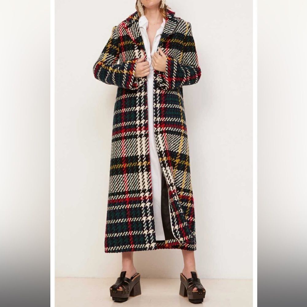Rosie‎ Assoulin The Sophisti-Coat Plaid Print sz 0 XS